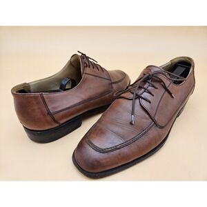 BILL BLASS Men's Brown Leather Dress Shoes~Made In Italy Size 10